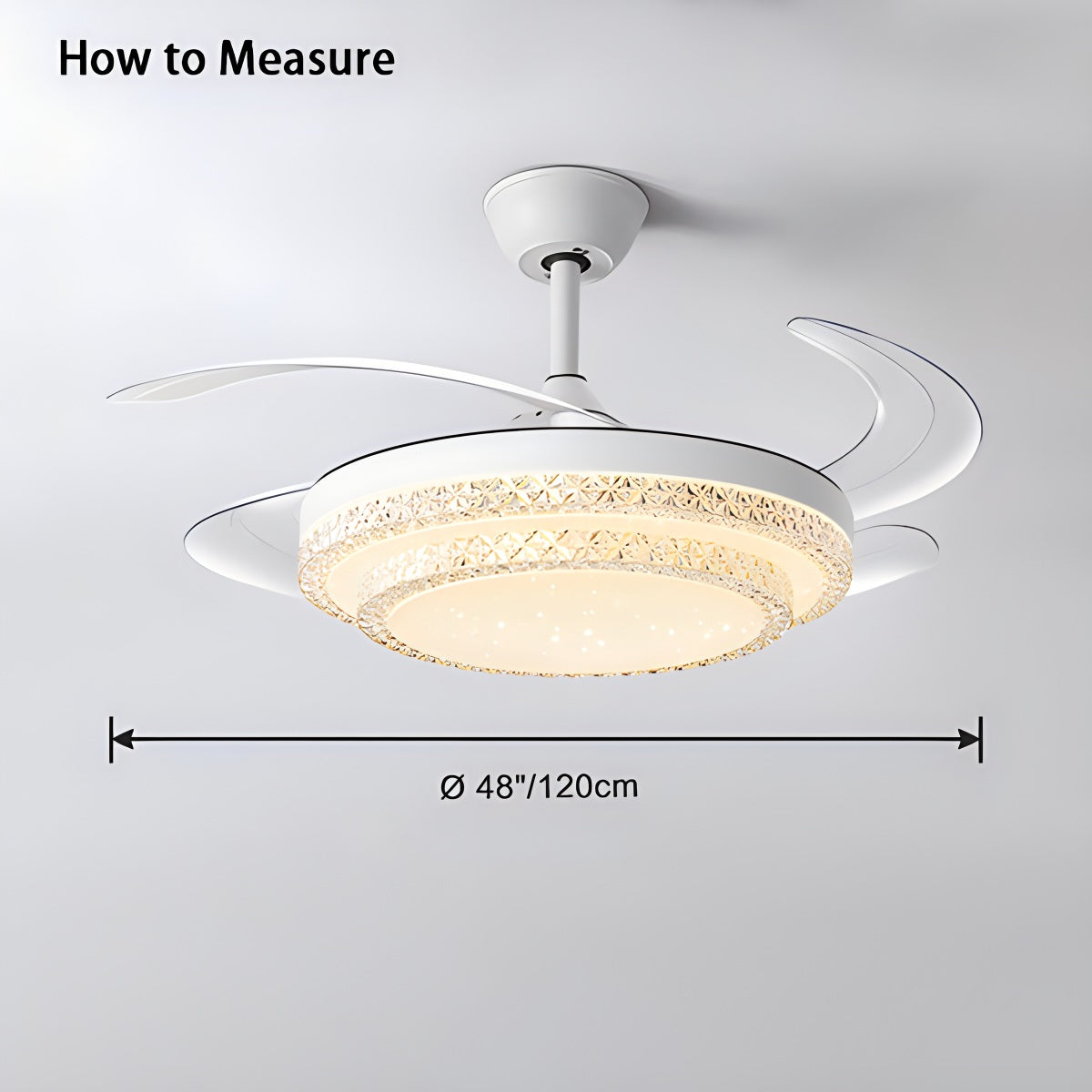Luz de ventilador de techo tipo hugger con control remoto y regulable | Lersk