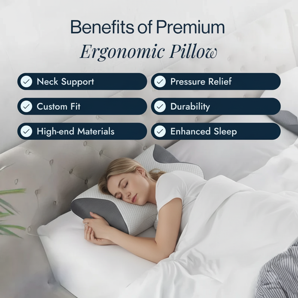 OrthoCloud | Advanced Ergonomic Contour Memory Foam Pillow | Lersk