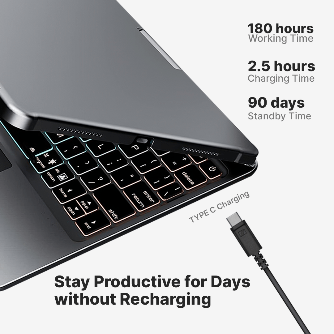 Bezdrátové klávesnicové pouzdro pro iPad s otočným designem pro nadšence iPadu a uživatele tabletů | Lersk