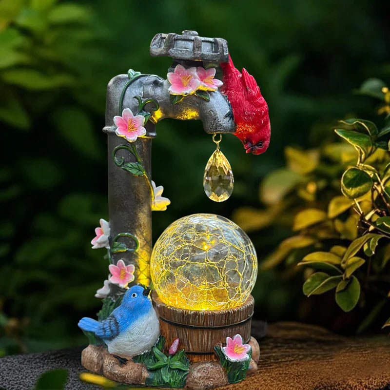 Statua da Giardino Cardinal Elegante Solare per Decorazione Esterna | Lersk