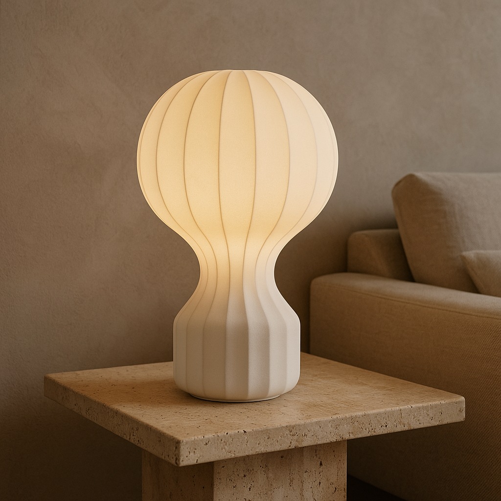 Lampă de masă modernă cu lumină caldă și blândă pentru decor liniștit | Lersk