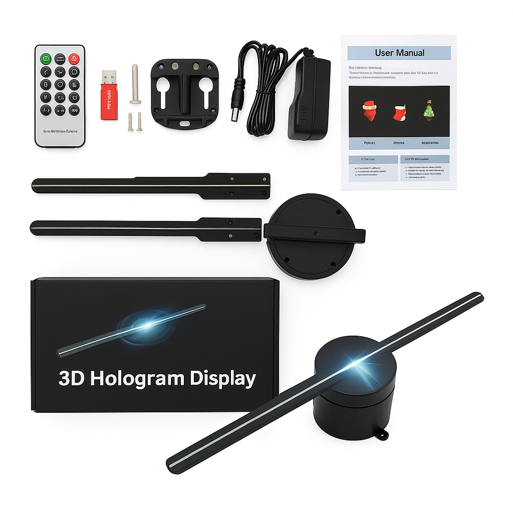 SpinRay 3D holografisk LED-blæser med appstyring og Bluetooth-lyd | Lersk