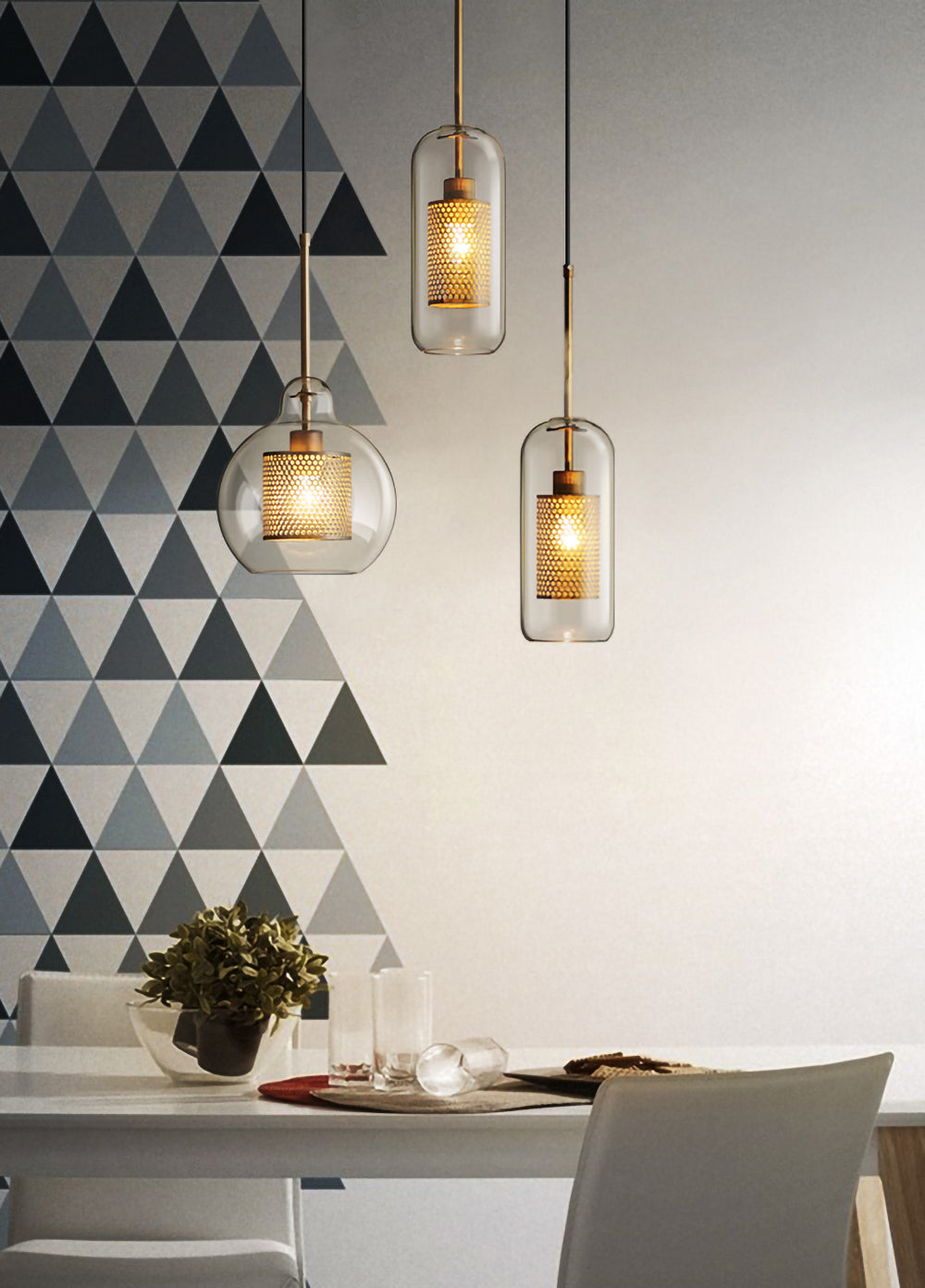 Chiswick Glass Pendant Light for Kitchen Island | Lersk