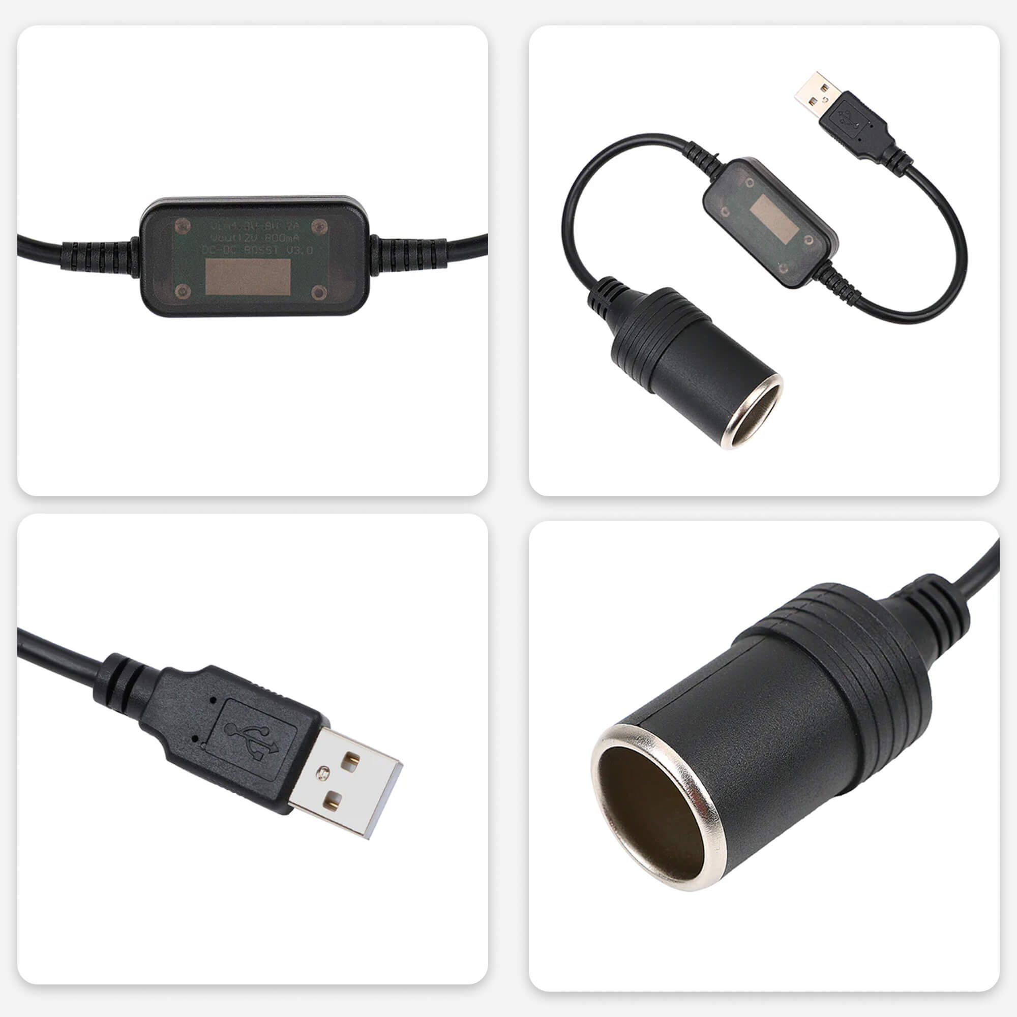 محول فولتميت USB إلى مقبس سيارة 12 فولت للأجهزة المحمولة | ليرسك