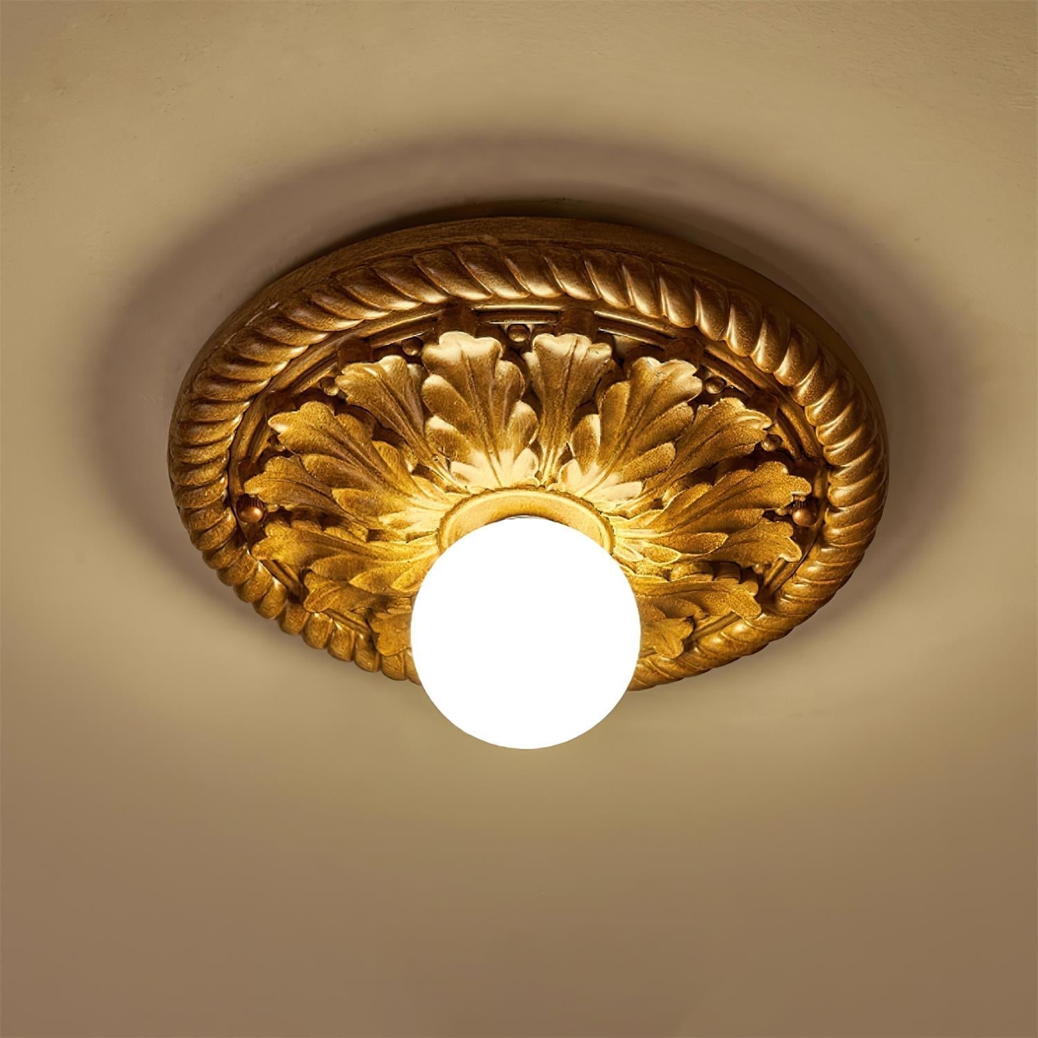 Aurelia Vintage Landhusloftlampe med Opal Globe | Lersk