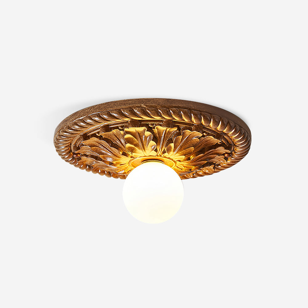 Aurelia Vintage Landhusloftlampe med Opal Globe | Lersk