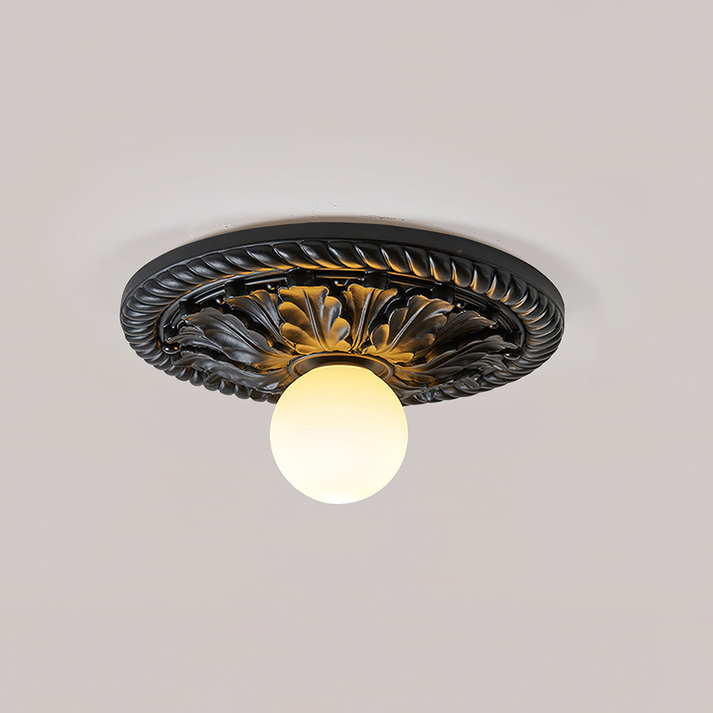 Aurelia Vintage Landhusloftlampe med Opal Globe | Lersk