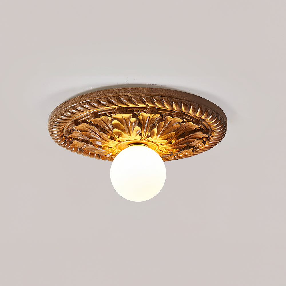 Aurelia Vintage Landhusloftlampe med Opal Globe | Lersk