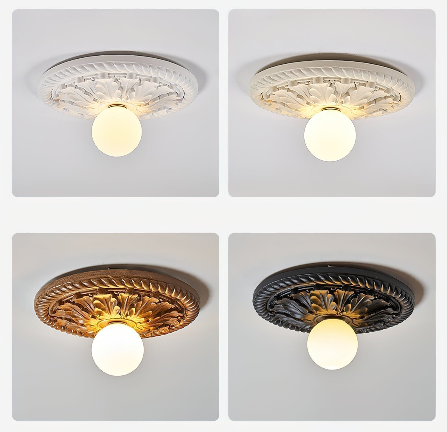 Aurelia Vintage Landhusloftlampe med Opal Globe | Lersk
