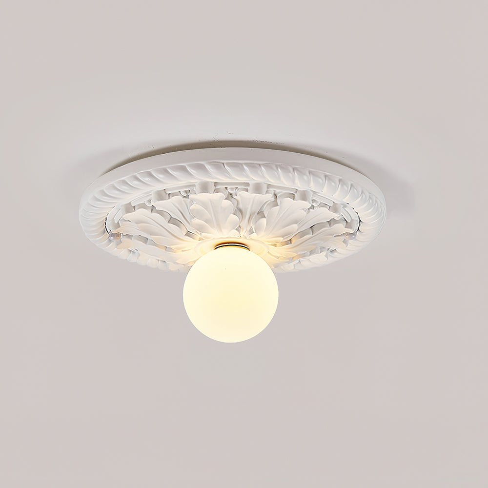 Aurelia Vintage Landhusloftlampe med Opal Globe | Lersk