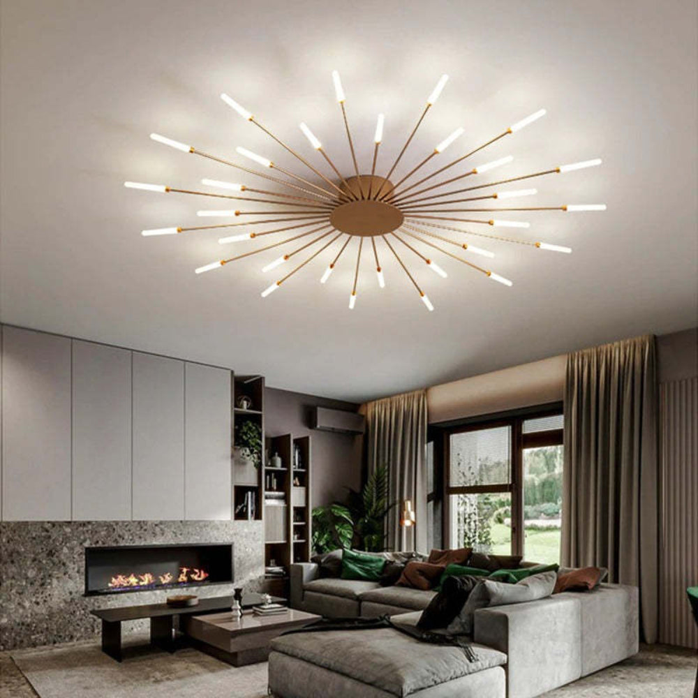 Kruhový LED lustr se spirálovitými rameny pro moderní bydlení | Lersk