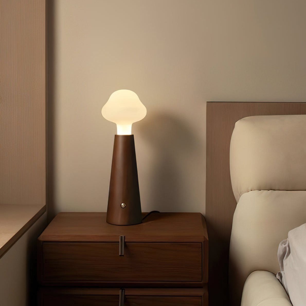 SylvaLume Poetic stolní lampa kov dřevo akryl záře | Lersk