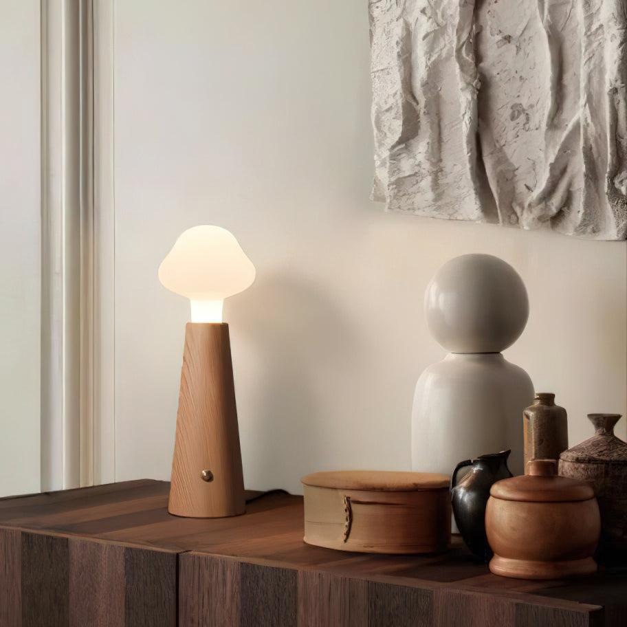SylvaLume Poetic stolní lampa kov dřevo akryl záře | Lersk