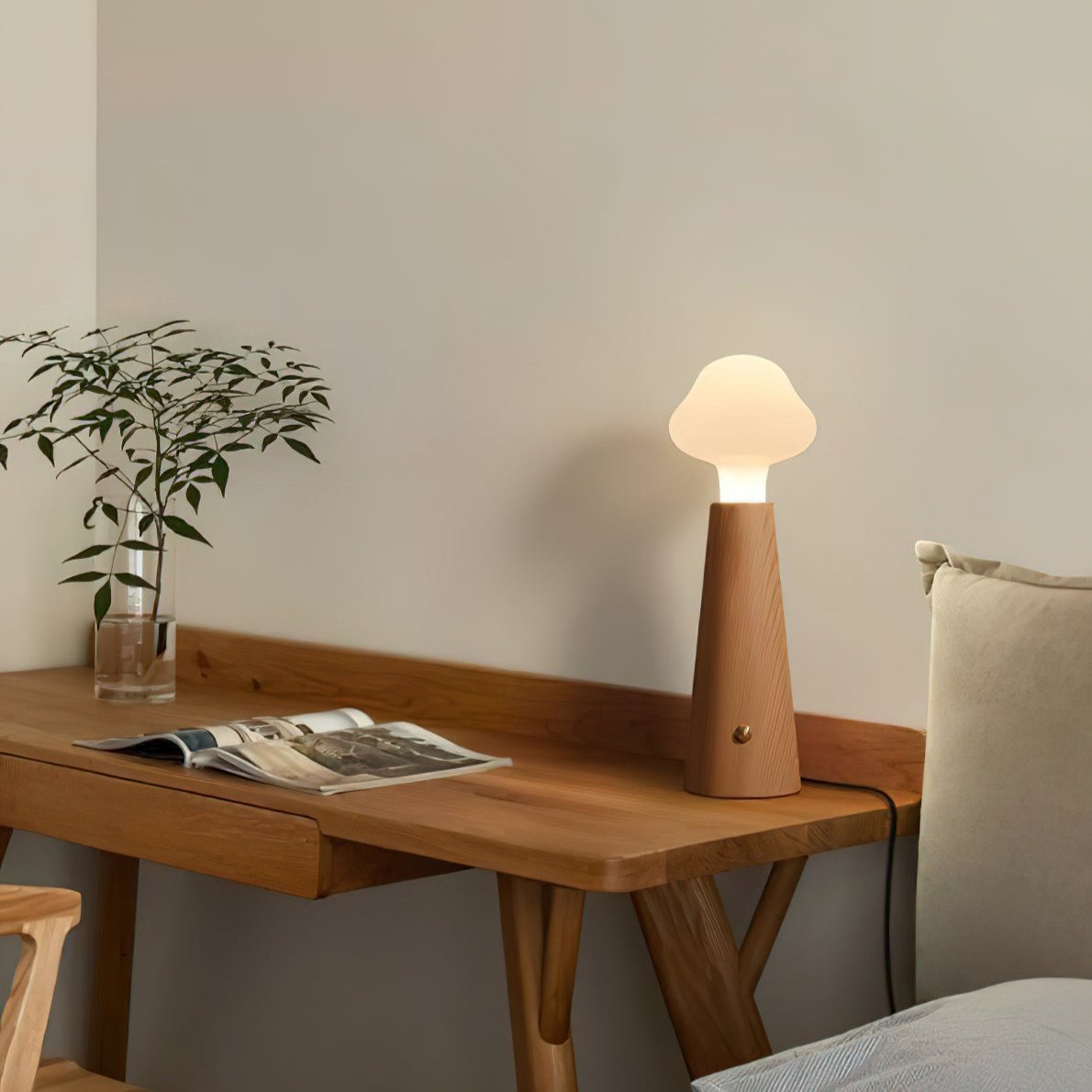 SylvaLume Poetic stolní lampa kov dřevo akryl záře | Lersk