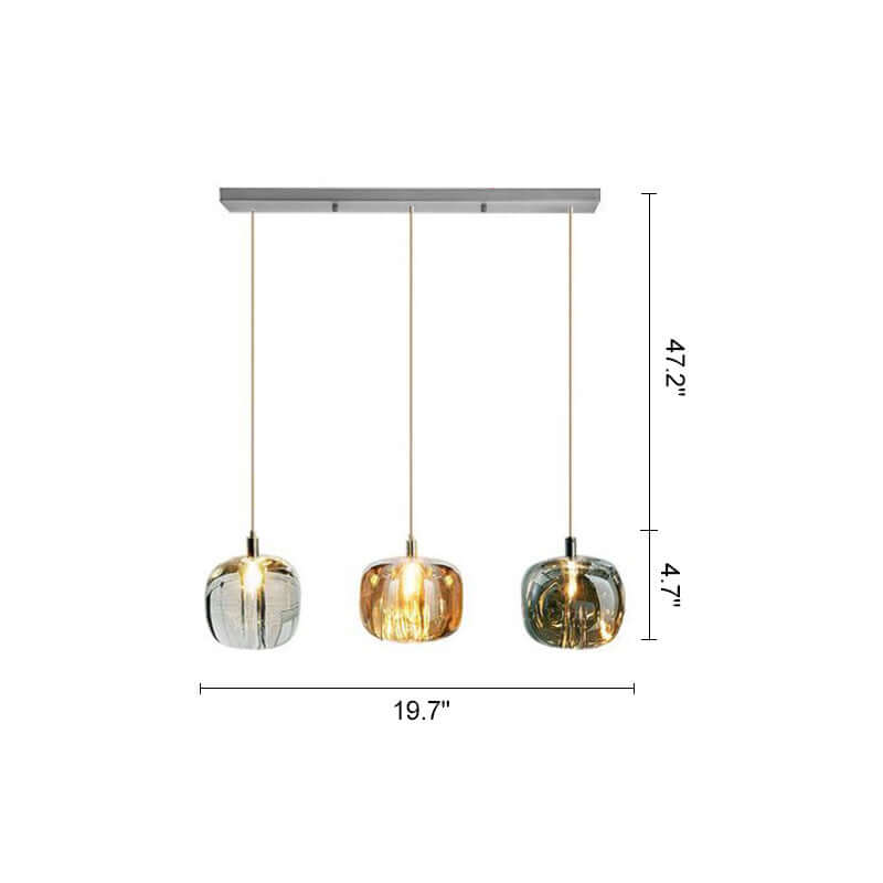 Colored Glass Multi Pendant Chandelier | Lersk