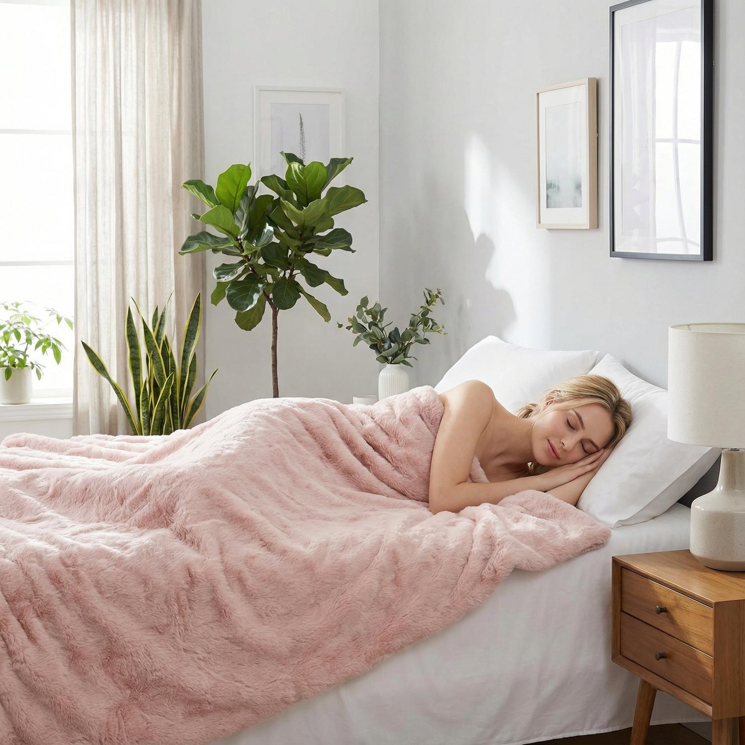 Weiche Korallenfleece-Kuschelhasen-Decken-Kollektion | Lersk