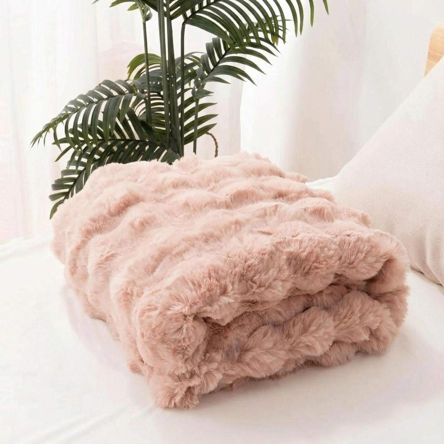 Weiche Korallenfleece-Kuschelhasen-Decken-Kollektion | Lersk