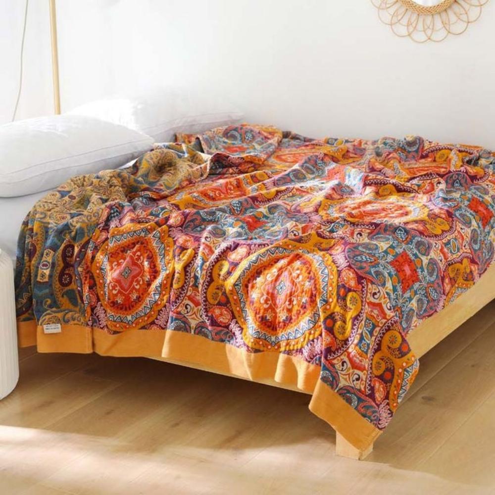 Boho Reversible Cooling Blanket Comfort Breathable Sleep | Lersk
