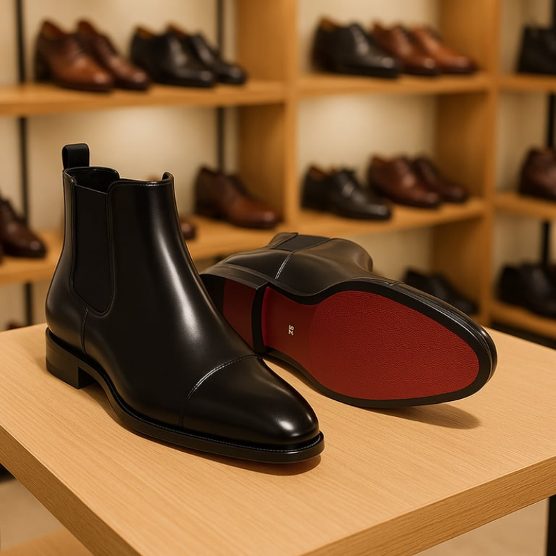 Crispin Genuine Leather Chelsea Boots Men Timeless Comfort | Lersk