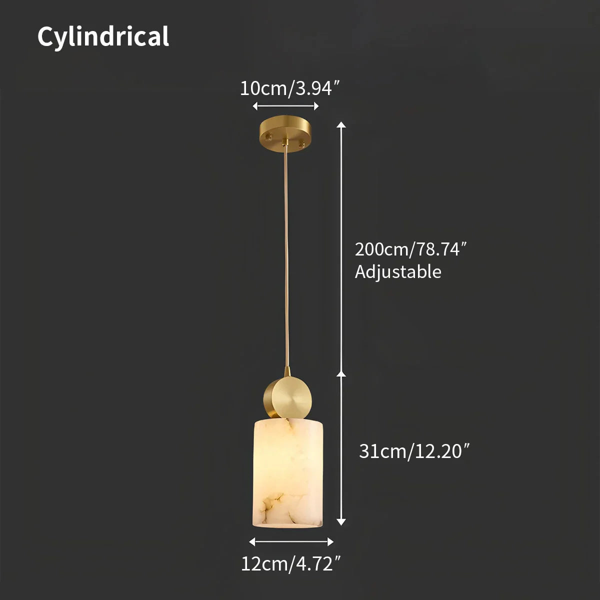 All Copper Geometric Spanish Alabaster Pendant Light | Lersk