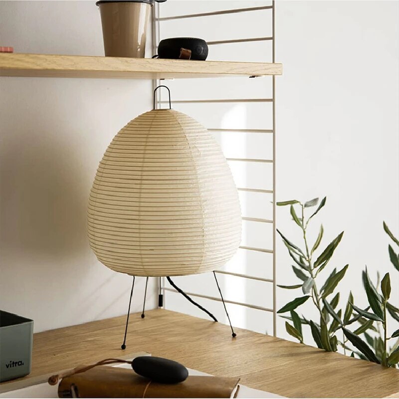 Lâmpada de Mesa LED de Papel de Arroz Japonês para Casas Serenas | Lersk