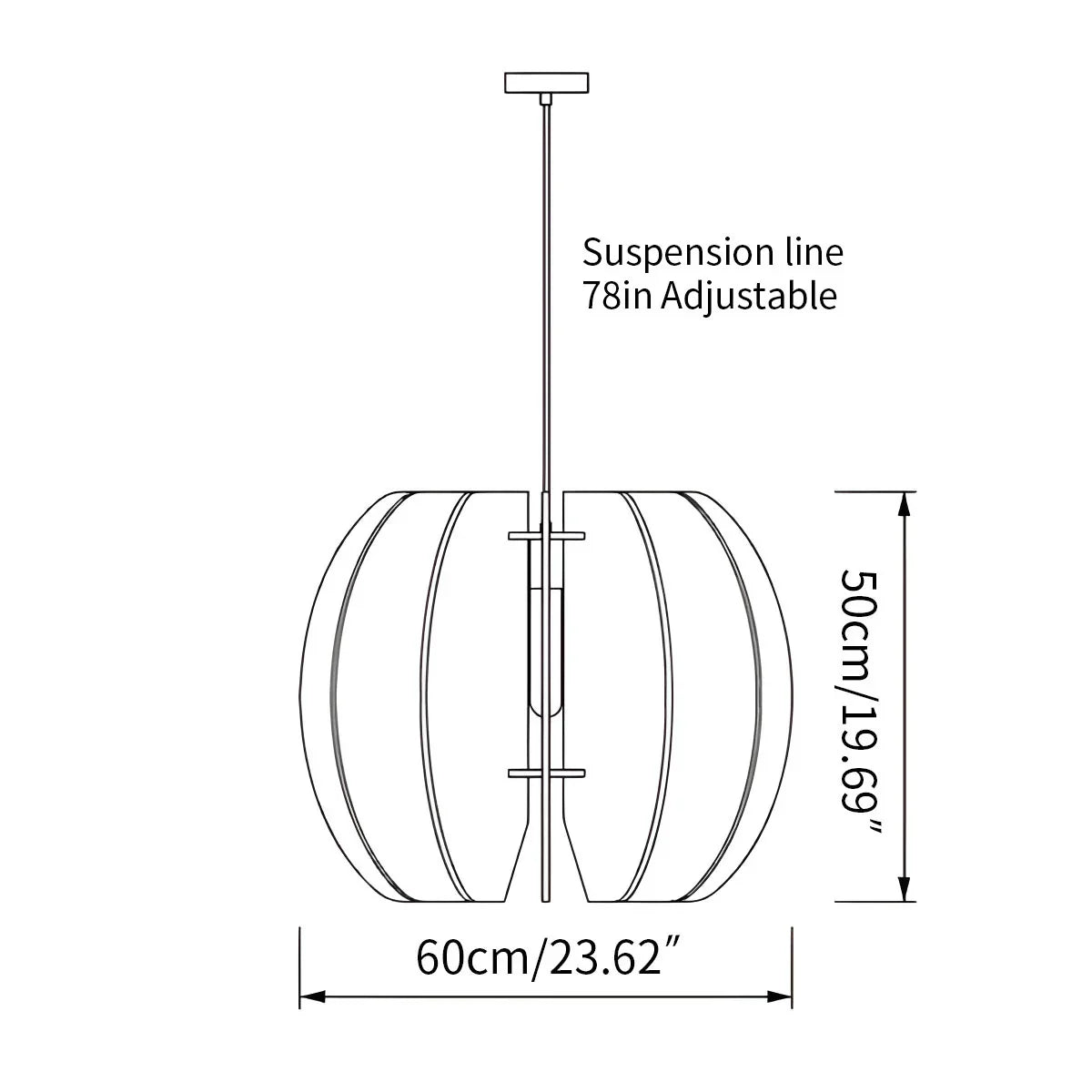 Circular Arc Piece Acoustic Pendant Light | Lersk