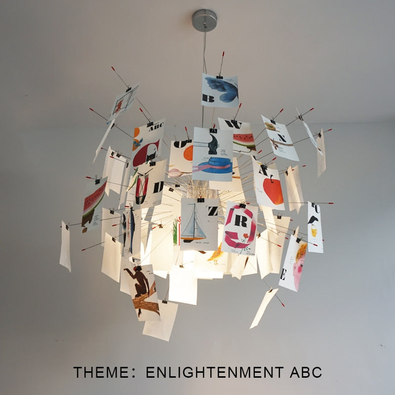 LumaCraft DIY Chandelier Personalizable Lighting Fixture | Ingo Maurer Zettel | Lersk