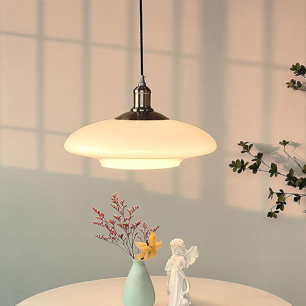 AstraLume White Glass Pendant Lamp Modern Ceiling Light | Lersk