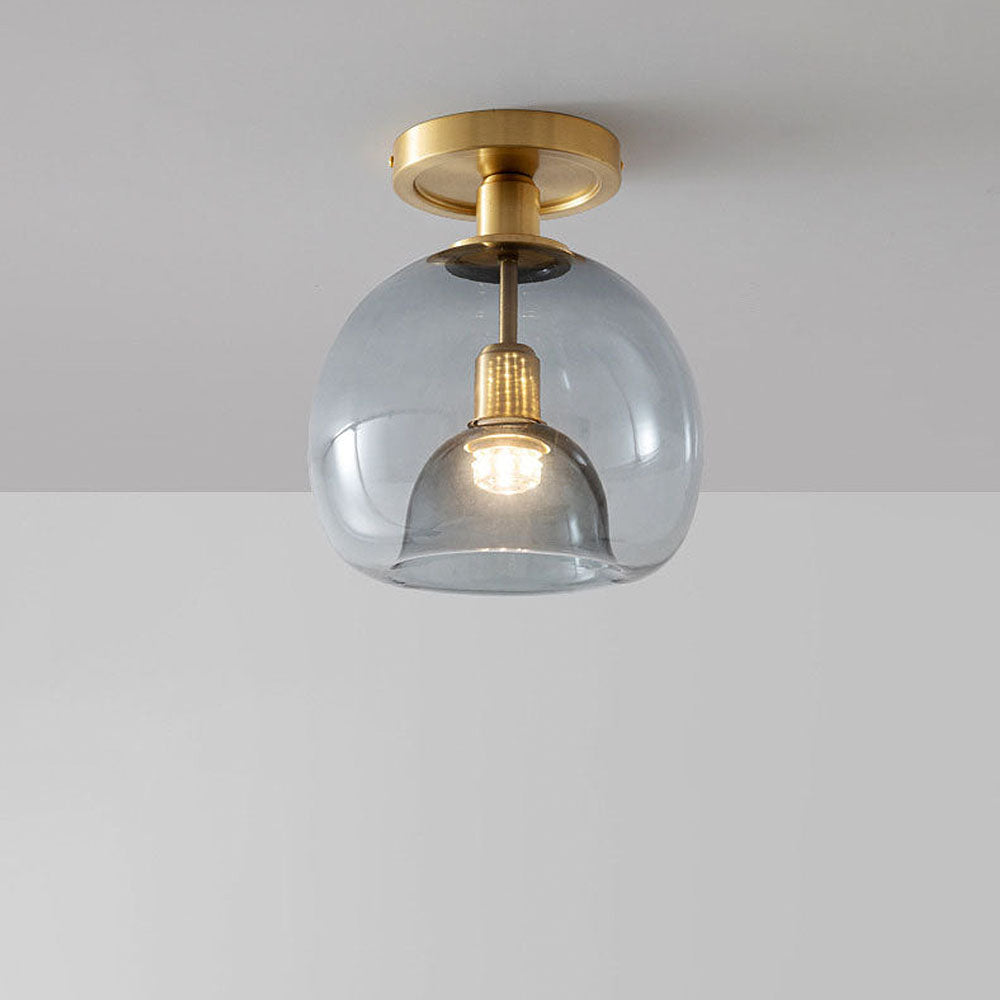 AstraLume šedé skleněné stropní svítidlo do chodeb a vstupních prostorů Minimalistický design | Lersk