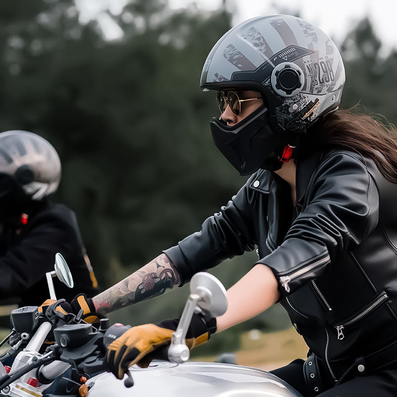 Double Lens Vintage Modular Helmet DOT ECE Approved For Riders Breathable | Lersk