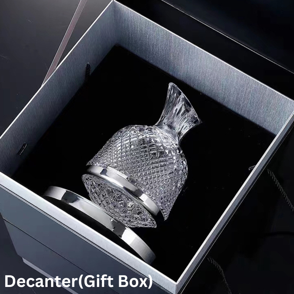 Luminara 360-Degree Crystal Rotating Hand Blown Decanter | Lersk