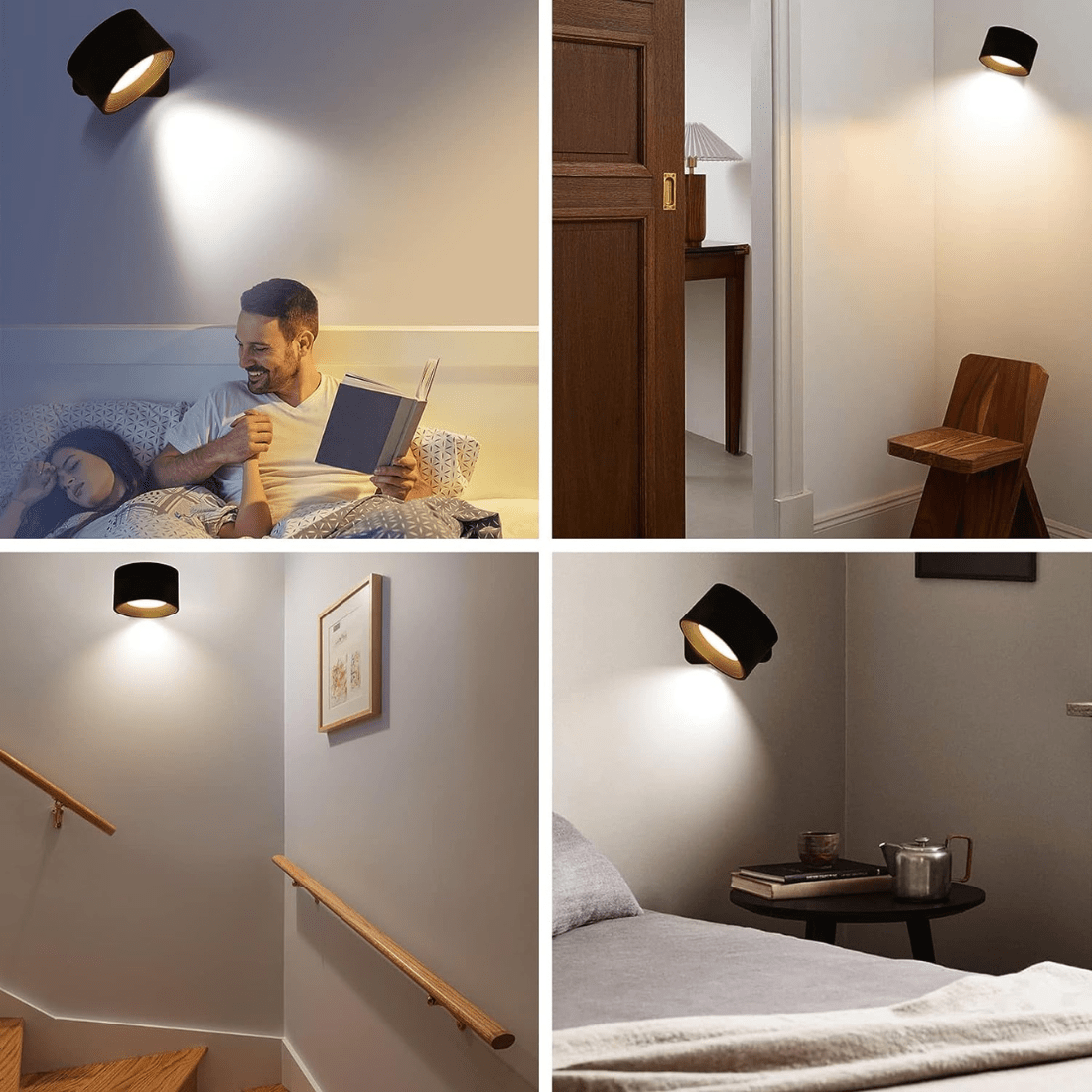 FlexiLamp Wireless Wall Lamp 360 Degree Rechargeable Cordless Hallway Light For Homes | Lersk