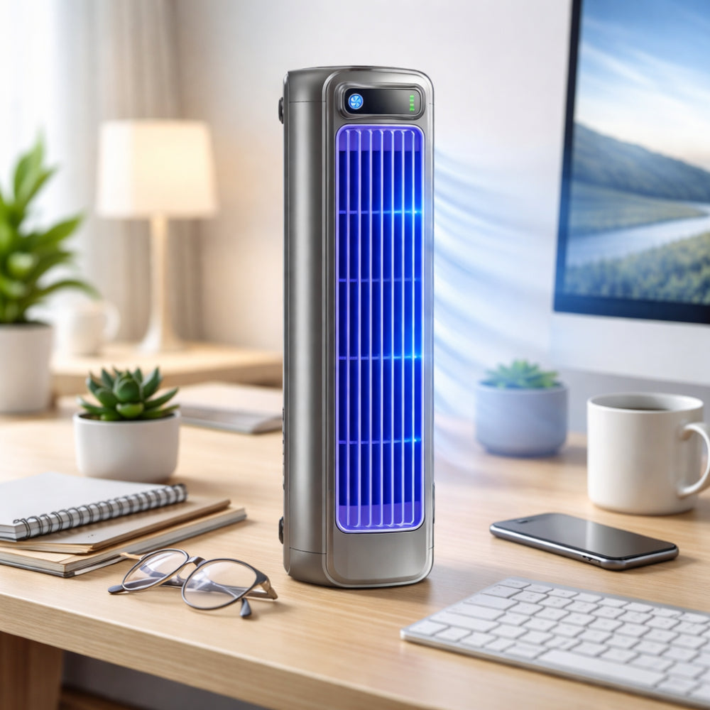 Desk Fan Portable Tower Style Desktop Unit | Lersk