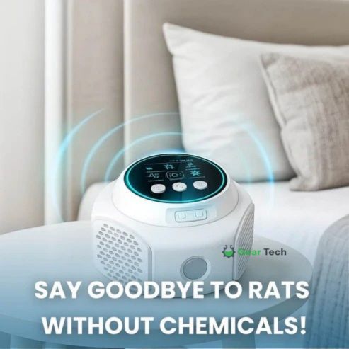 Plug-In Ultrasonic Rat Repeller Silent 3200 Sq Ft In/Out | Lersk