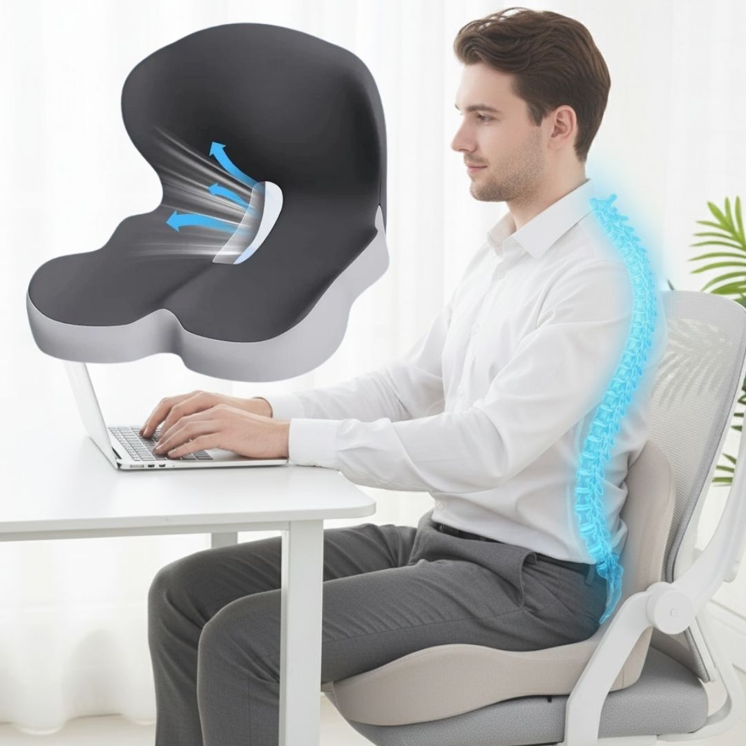 Alvara Orthopedic Memory Foam Seat And Back Support Cushion | Lersk