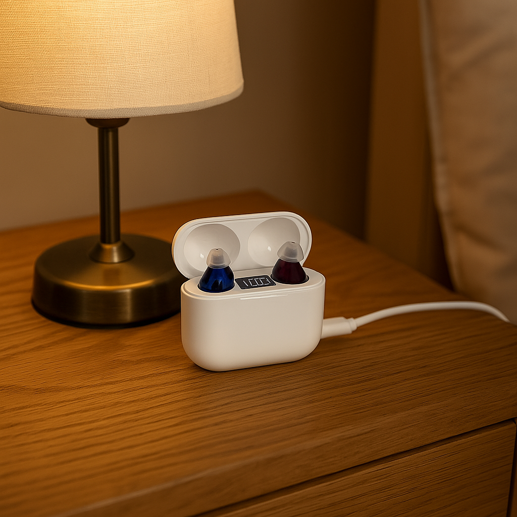 AureaSilk Apparecchio Acustico In-Ear Invisibile Ricaricabile per Conversazioni Chiare | Lersk