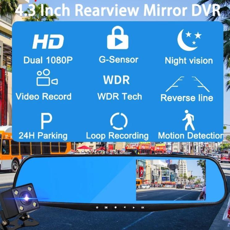 Dual-Linsen-Dashcam vorne und hinten 1080P HD Videoaufzeichnung für Familien | Lersk