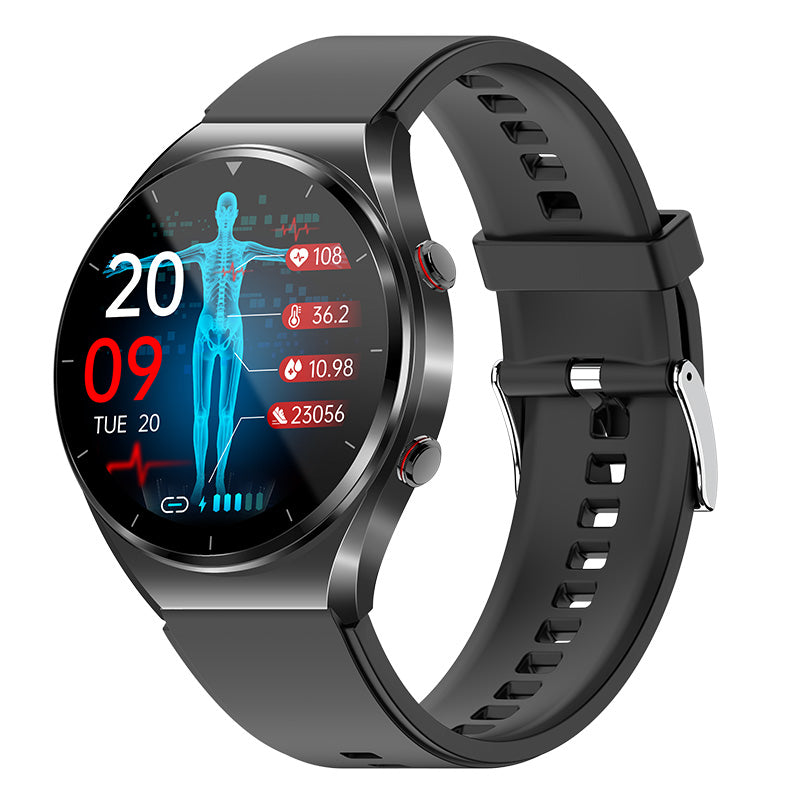 PulseGuard Pro Zdravotní chytré hodinky s měřením glukózy, krevního tlaku, EKG a HRV | Lersk