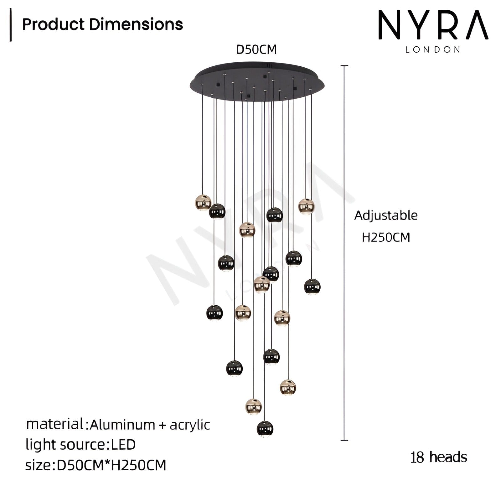 Avella Raindrop Glass Chandelier | Lersk