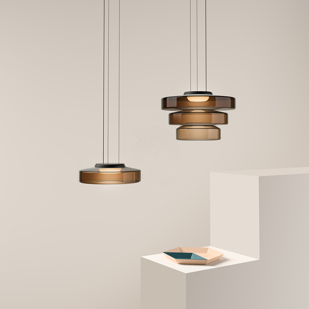 Asteron Glass Pendant Light in Bauhaus Style Ceiling Lamp | Lersk