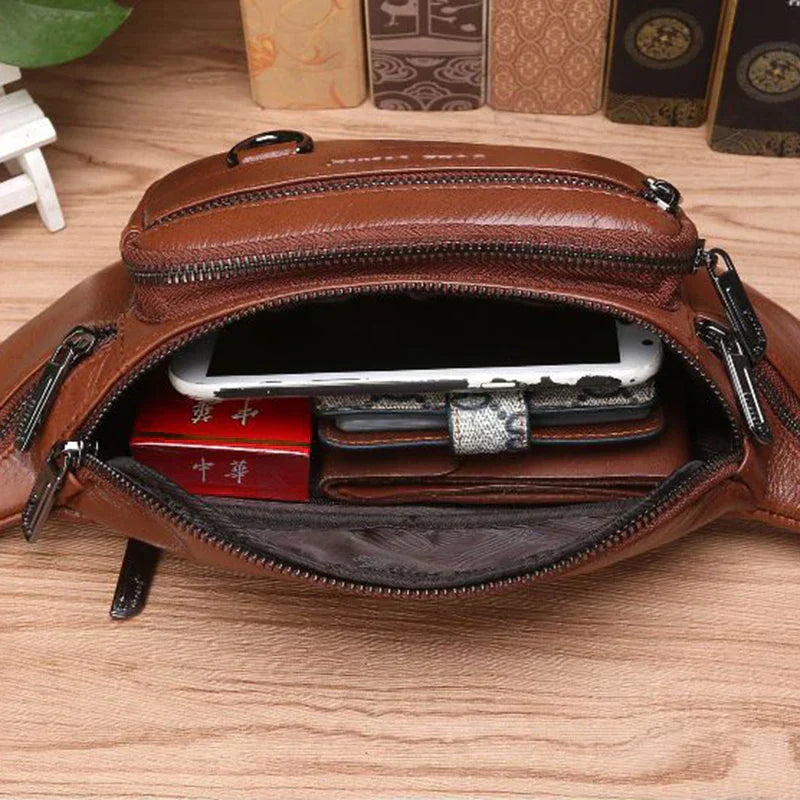 Marven Genuine Leather Waist Pack - Durable, Travel-Ready | Lersk
