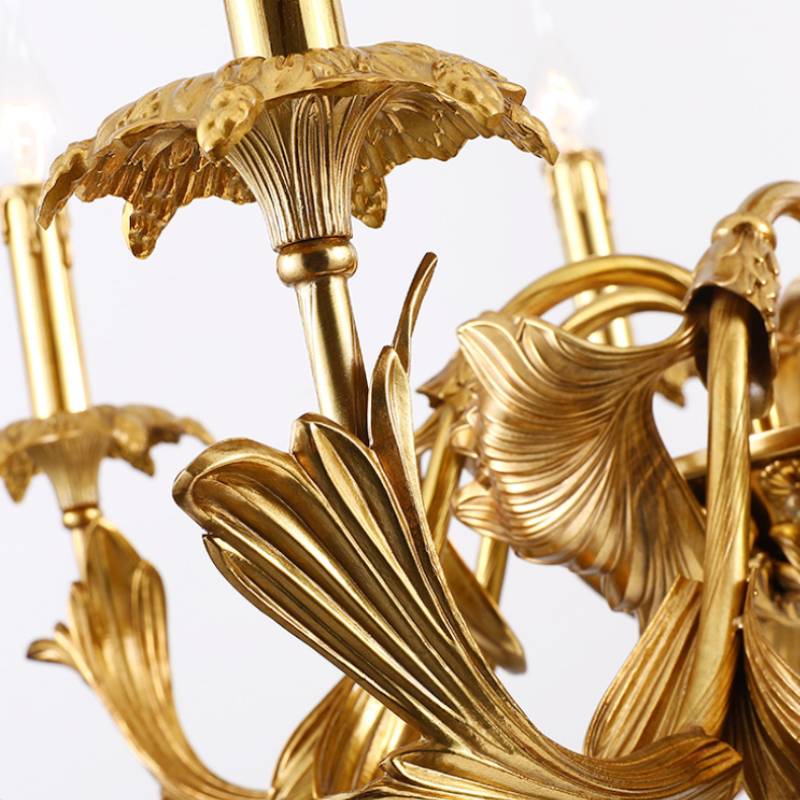 Vintage Style Chandelier Gold Ceiling Light for Dining and Living Spaces | Lersk