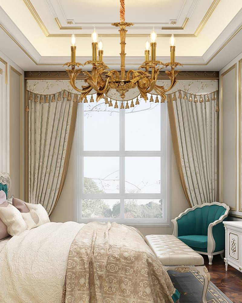 Vintage Style Chandelier Gold Ceiling Light for Dining and Living Spaces | Lersk
