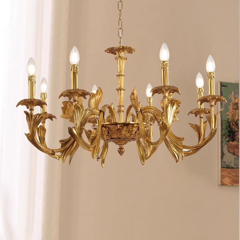 Vintage Style Chandelier Gold Ceiling Light for Dining and Living Spaces | Lersk