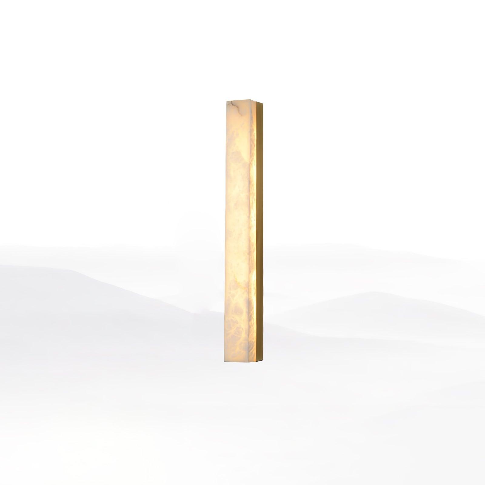 Lyra Brass Alabaster Wall Lamp Modern Vertical for Bedroom | Lersk