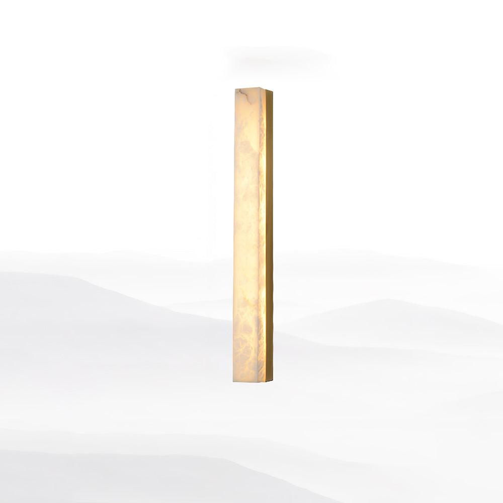 Lyra Brass Alabaster Wall Lamp Modern Vertical for Bedroom | Lersk