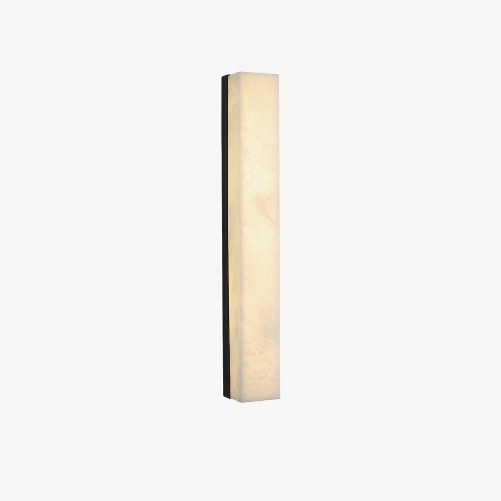 Lyra Brass Alabaster Wall Lamp Modern Vertical for Bedroom | Lersk