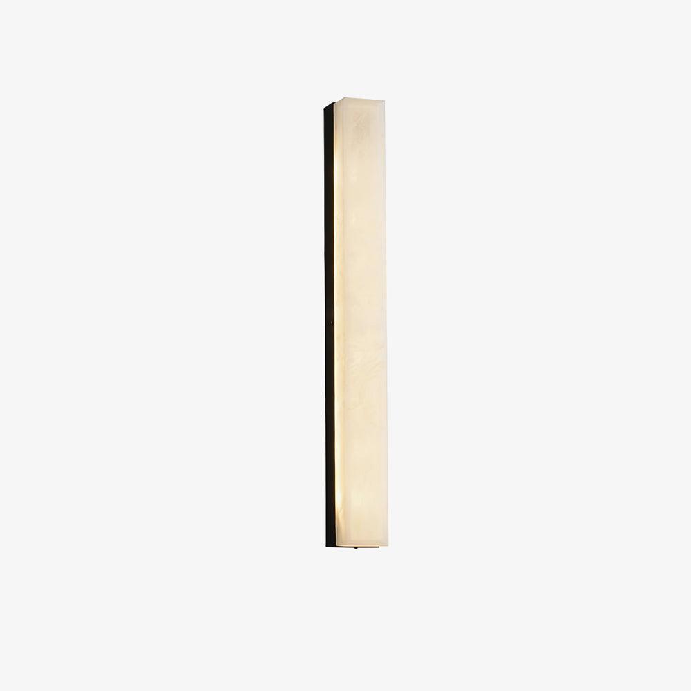 Lyra Brass Alabaster Wall Lamp Modern Vertical for Bedroom | Lersk