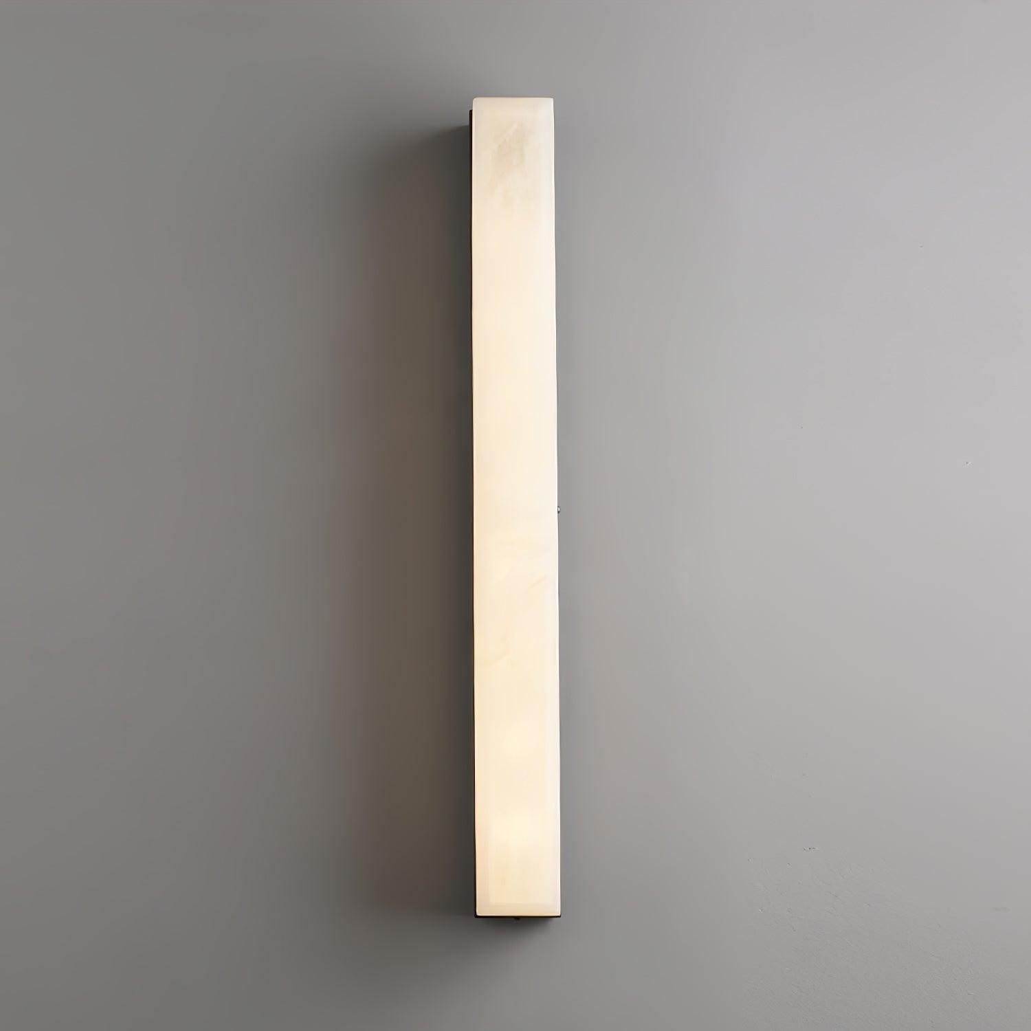 Lyra Brass Alabaster Wall Lamp Modern Vertical for Bedroom | Lersk