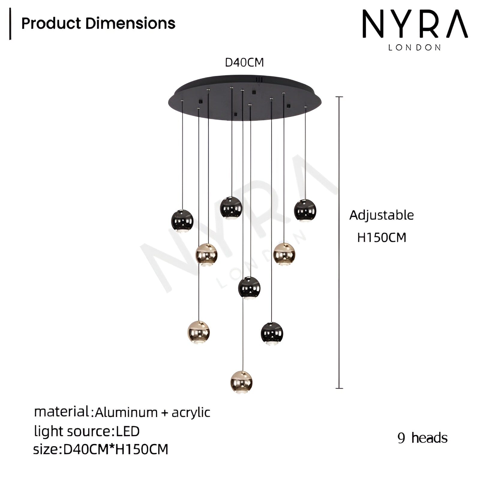 Avella Raindrop Glass Chandelier | Lersk